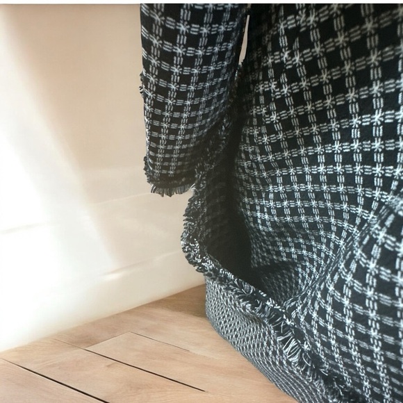 Max Studio Black & White Textured Knit Coat Jacket | Size S - Picture 5 of 9